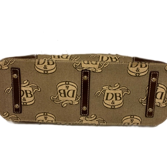 Dooney & Bourke Brown/Tan Signature Canvas Leather Purse - Picture 6 of 16